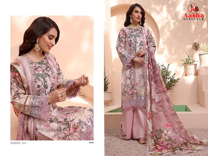 Aasha 1004 A And B Printed Cotton Pakistani Suits Wholesale Price In Surat
